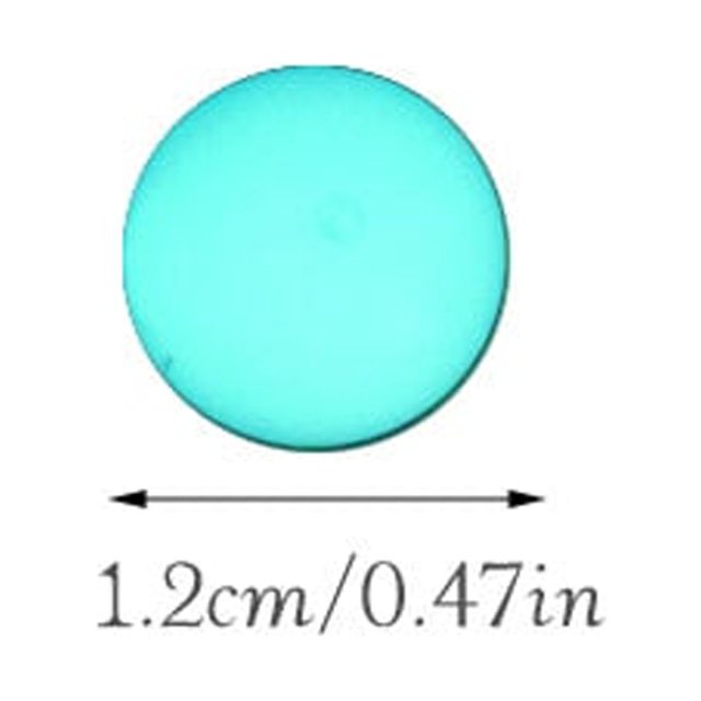 30 Pièces Boule Ronde Perles de Polissage Espaceur Perle Multi-Tailles Accessoires Bijoux Fournitures Ensemble Collier Boucles d'Oreilles Résultats Bleu Vert Lumière 12mm