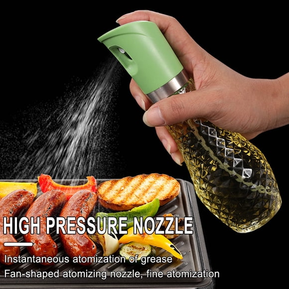 ZZkhGO 260ml Glass Oil Sprayer, Olive Oil Mister for Cooking Frying, Food Grade Kitchen Spray Bottle with Pump