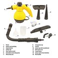 thumbnail image 2 of Comforday Multi-Purpose Steam Cleaner, High Pressure Handheld Chemical Free Steam Cleaner with 9-Piece Accessories, Perfect for Stain Removal, Carpet, Curtains, Car Seats,Floor,Window Cleaning(Yellow), 2 of 2