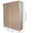 thumbnail image 3 of SUSUZI Garde-Robe Portable Armoire Garde-Robe Multifonction en Tissu Pliable Organisateur de Rangement pour Vêtements pour Rangement de Chambre, Beige, 3 of 10