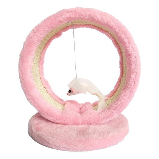 Cat Cave Scratcher Cardboard,Cat Scratching Post Claw Grinding Round Cat Climbing Frame Toy With Mouse Pendant For Indoor