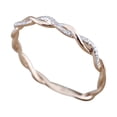 thumbnail image 2 of EGNMCR Rings Twisted Shape Diamond Engagement Ring Stacking Matching Anniversary Ring fashion ring, 2 of 6