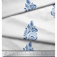 thumbnail image 2 of Soimoi Moss Georgette Fabric Leaves,Floral & Paisley Block Print Sewing Fabric Yard 42 Inch Wide, 2 of 3