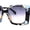Blue Flower Peach Smoke, variant on Womens Square Rectangle Mod Chunky Plastic Butterfly Designer Sunglasses Purple Flower Smoke
