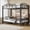 Black, variant on Eastvita Twin Black Metal Bunk Bed Twin Over Twin Design with Heightened Arched Guardrail/Safety Ladder. Sturdy Steel Bed for School Bedrooms. Easy Assembly