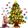 thumbnail image 2 of Felt Christmas Tree DIY Soft Christmas Tree With Ornaments And String Light, 2 of 8