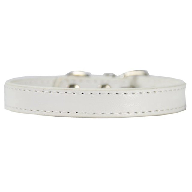 Faux Leather Collar Metal Buckle Pet Collar Adjustable Pet Collar for Small Dogs