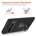 thumbnail image 2 of [PST] Google Pixel 7A Étui Anneau, Étui Hybride Magnétique avec Béquille et Support Anneau Invisible, 2 of 5