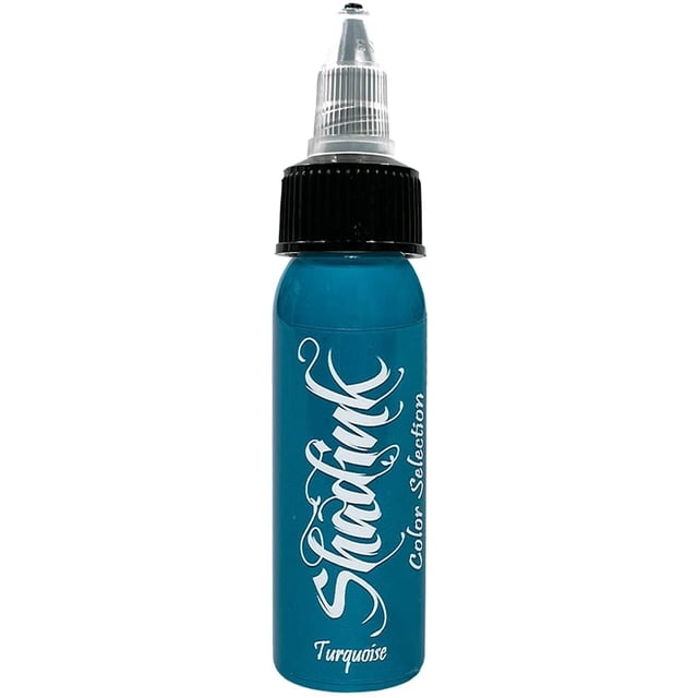 Shadink Turquoise Tattoo Ink Professional Tattooing Inks for Color Portrait, Black & Gray Style