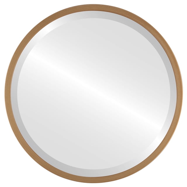 Miroir Rond Encadré London - Peinture Dorée - 25 Pouces x 25 Pouces