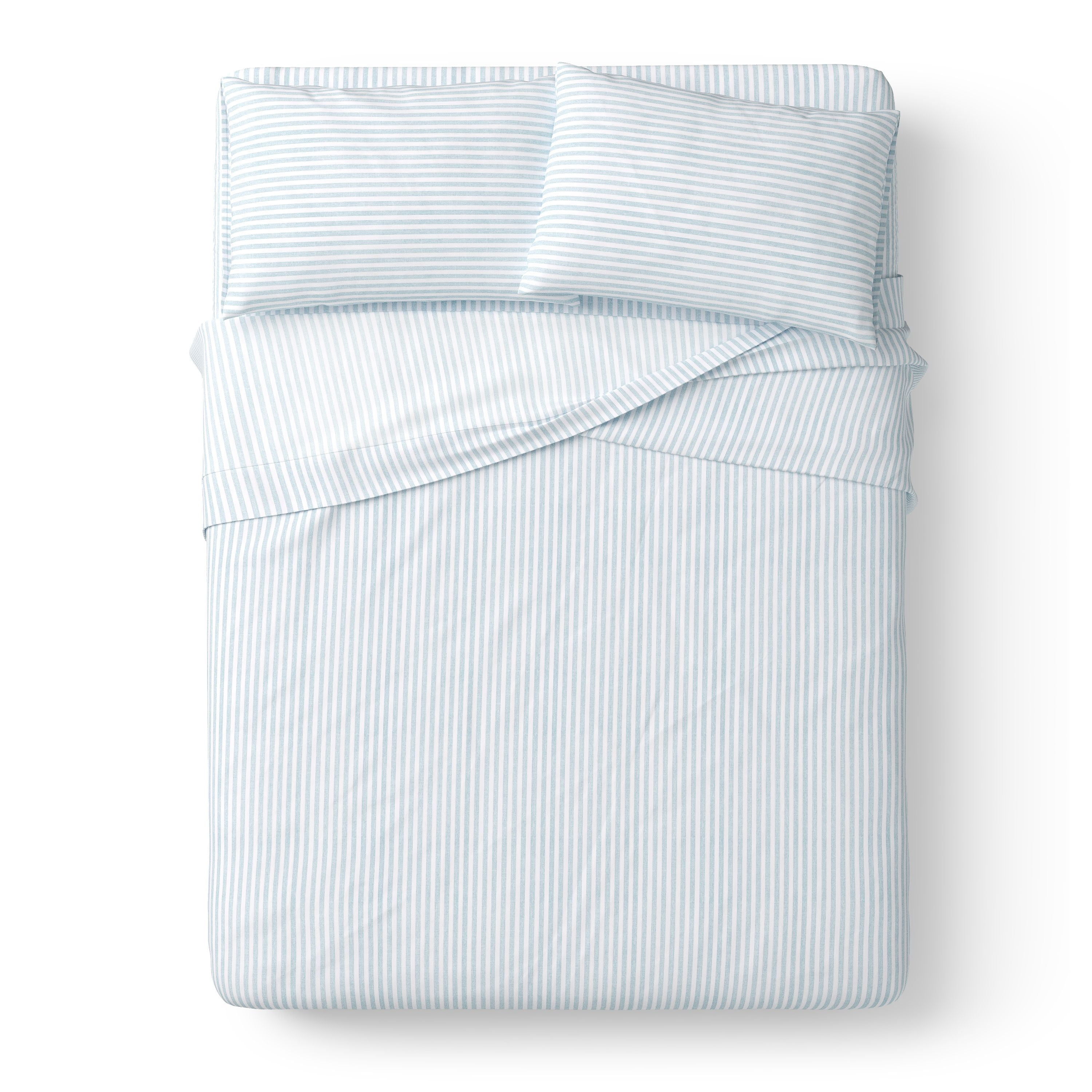 Mainstays Kids 220TC Cotton Blue Stripe Twin, 3 Piece Sheet Set