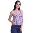 thumbnail image 2 of Moomaya Printed Womens Spaghetti Strap Crop Top Cami Summer Tops, 2 of 5