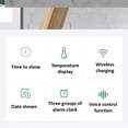 thumbnail image 2 of Digital Alarm Clock for Kids Digital Clock Large Display Alarm Clocks for Living Room Decor Wooden Wireless Charging Bedside Clocks for Bedroom Kids Alarm Clock Radios for Bedroom Table N, 2 of 8
