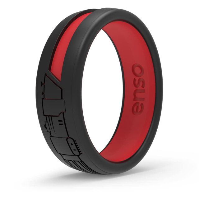 Enso Rings Star Wars Lightsaber Collection - Dualtone Silicone Ring - Darth Vader Lightsaber - 5