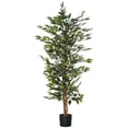 thumbnail image 1 of HOMCOM 5FT Artificial Ficus Tree for Indoor Decoration, 1 of 10