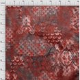 thumbnail image 4 of oneOone Popeline de Coton Rouge Tissu Abstrait Matière de Robe Tissu Imprimé Tissu au Mètre 42 Pouces de Large, 4 of 4