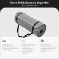 thumbnail image 3 of BalanceFrom GoCloud 71x24 Inches Extra Thick Yoga Mat 1-Inch High-Density Foam, Gray, 3 of 12