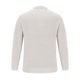thumbnail image 4 of Rbaofujie Chandails à Col Rond pour Hommes Mode Col en V Chaud Extérieur Manches Longues Chandail Tricoté Haut Chandail Col en V Blanc Chandails de Gym Hommes, 4 of 5