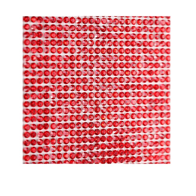 tredstone Crystal Rhinestone Ribbon Clothing Accessories Sticker Convenient Using Present Decoration Sheet with Shine Appearance Exquisite red 6 double side tape