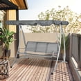 thumbnail image 2 of Outsunny 3 Person Patio Swing Seats with Adjustable Canopy, Dark Grey, 2 of 10