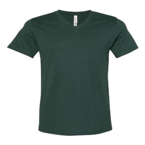 Bella Canvas Mens Jersey V-Neck Tee, S, Forest