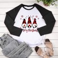 thumbnail image 4 of RKSTN Chandail pour Femmes de Noël à Col Rond, Chandail Imprimé du Père Noël, Manches Longues, Blouse Régulière à Empiècements, 4 of 5