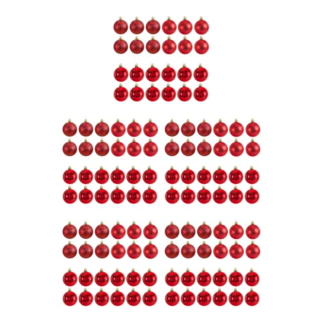 Transemion 24pieces Effective Decoration Balls Easy To Christmas Essentials Durable red 5Set
