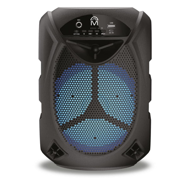 Haut-parleur Bluetooth 6.5 po True Wireless TWS de M avec lumières DEL - Noir