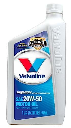 Valvoline Oil 822344 SAE 20W-50; 1 Quart Bottle; Case Of 6