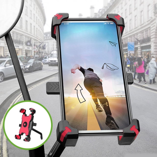 Support de Téléphone Mobile Extérieur pour Navigation à Vélo, Support de Téléphone Mobile Absorbant les Chocs, Modèle de Rétroviseur