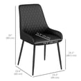 thumbnail image 3 of HOMCOM Dining Chairs Set of 4, PU Leather Kitchen Chairs with Metal Legs, 3 of 10