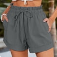 thumbnail image 2 of Birdeem Womens Lightweight Shorts Casual Short Short Pants Elastic Waist Drawstring Comfy Shorts, 2 of 6