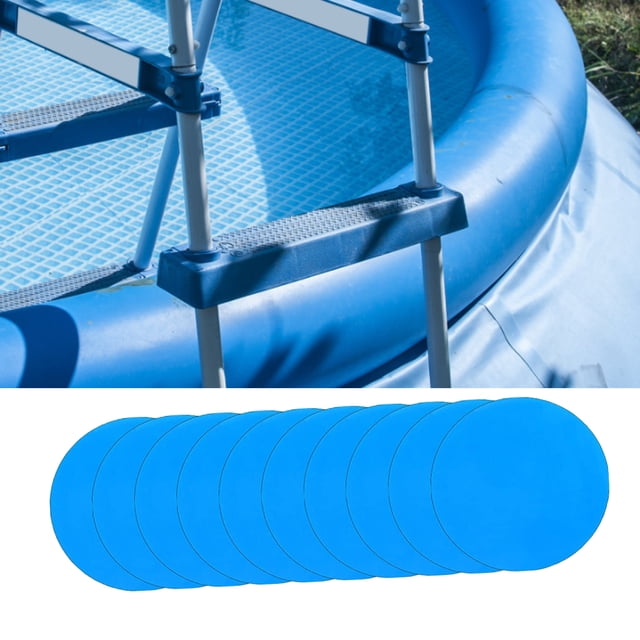 10 Pcs Ruban Adhésif Imperméable de Réparation de Piscine en PVC pour Bateaux Gonflables pour Piscines