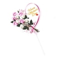 thumbnail image 3 of Fridja Clearance Cake Decoration Ribbon Bouquet Flowers Mother's Day Cake Insert Card Baking, 3 of 6