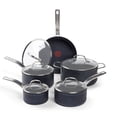 thumbnail image 1 of T-fal Stone Shield 10-piece Cookware set with DefenseShield™ Technology, 6-multilayer construction, robust stone texture, dishwasher and oven-safe, 1 of 21