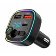 thumbnail image 2 of Bluetooth 5.0 FM Transmitter for Car,Bluetooth Car Adapter with Type-C PD Car Charger and USB Port,Wireless FM Radio Transmitter,Support MP3 Player,Handsfree Calling,Treble Bass Music Player, 2 of 5