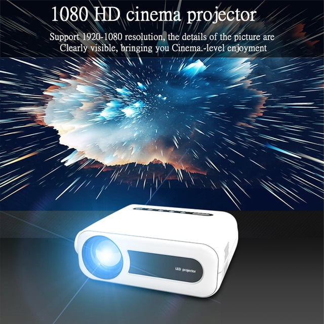 Birdeem Projector with Screen, Small Wireless Projector, 5G Wireless Mobile Phone Same Screen Projector-Selling Hd 1080P Portable Projector 200Inch Large Screen High Brightness Projector