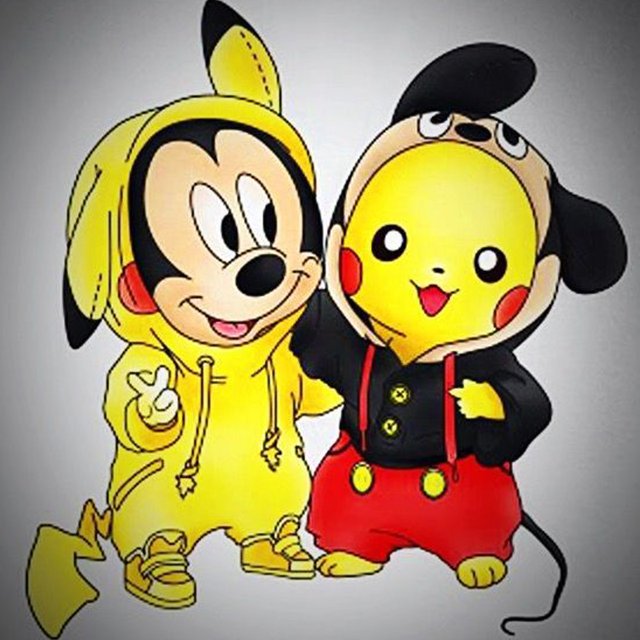 Leezeshaw 5D DIY Diamond Painting By Number Kits Frameless Rhinestone Embroidery Paintings Pictures For Home Decor - Mickey&Pikachu
