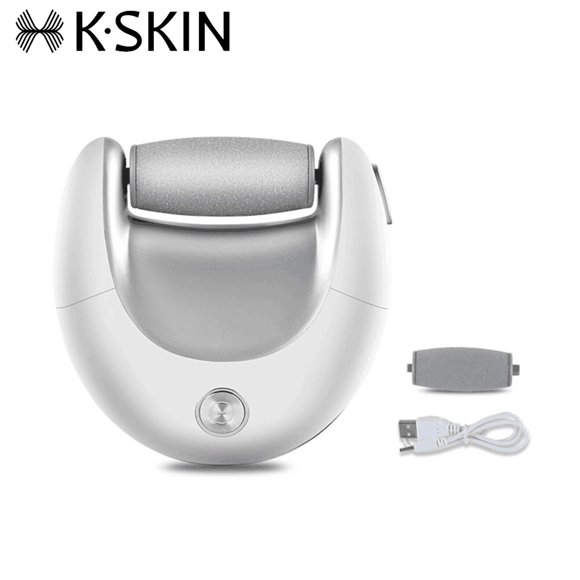 K-SKIN Electric Feet Callus Removers Rechargeable Home Electric Foot Sharpening & Exfoliating Instrument Portable Perfect Pedicure Heel Callus Scraping Feet Callous Remover Tool Easy to Use