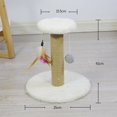 thumbnail image 4 of maytalsory Cat Scratching Post Scratch Pole Gift Durable for Kittens Supplies Round White, 4 of 9