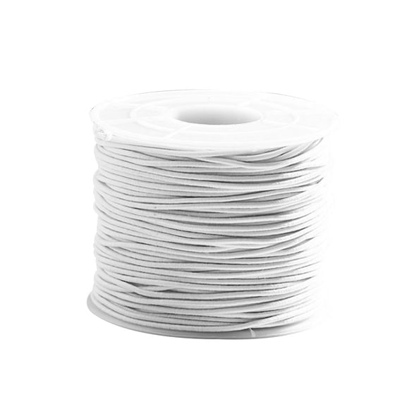 Corde à Perles en Polyester 0,8 mm Bricolage Artisanat Cordon de Nouage pour Bracelet Corde Élastique Noyautée