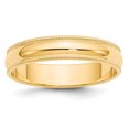 thumbnail image 1 of Alliance de Mariage Demi-Ronde 14k 5 mm à Grain Perlé Taille 8,5, 1 of 5