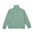 thumbnail image 4 of WTXUE Womens Long Sleeve Quarter Zip Pullover Sweater Casual Loose V Neck Collared Ribbed Knit Jumper Tops Soft Oversized Tunic Sweaters Light Green Xl, 4 of 9