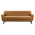 thumbnail image 3 of Modway Canapé en Velours de Performance Engage Couleur Cognac, 3 of 8