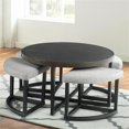 thumbnail image 2 of Steve Silver Yukon Table Basse à Base en Métal Noir avec Tabourets, 2 of 11