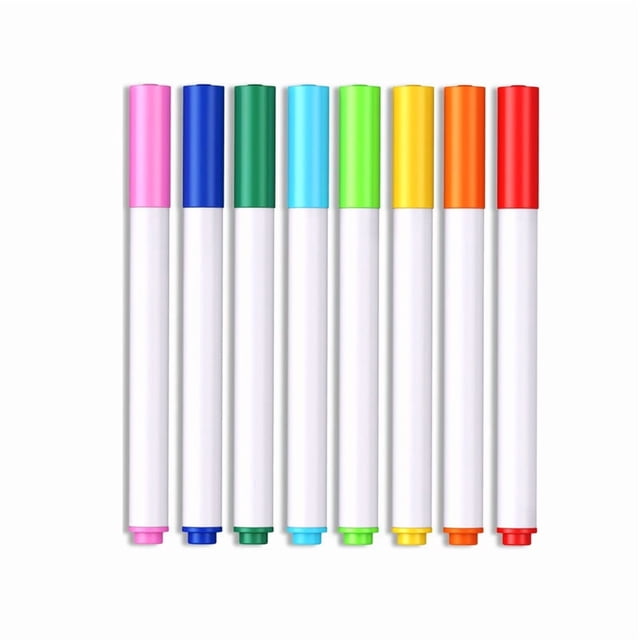 Sktrjpolfis 8 Color Water Soluble Chalk Paint Brushes Washable Wipeable Marking Pens 70ML