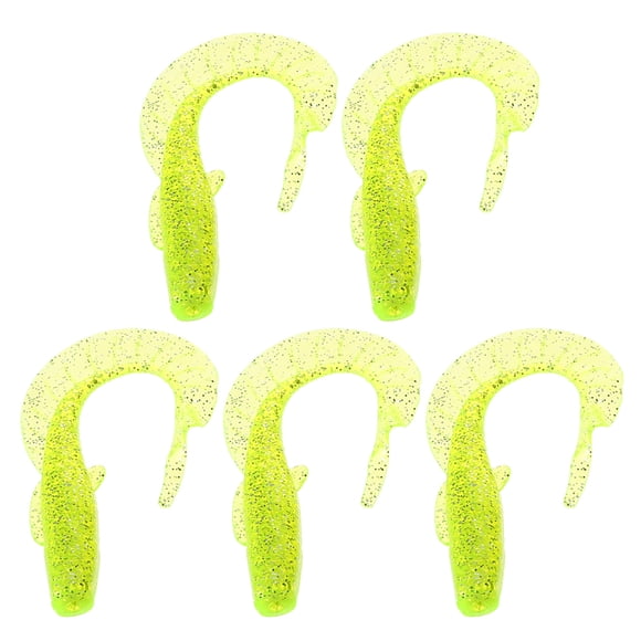 5 Pcs Leurres Souples de Pêche 8 cm 12 g Leurres de Pêche Achigan Ver