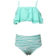 thumbnail image 1 of Hiiyo Little Girls Bikini Swimsuit Ruffle Spaghetti Strap Swimwear Beach Bathing Suit, 1 of 6