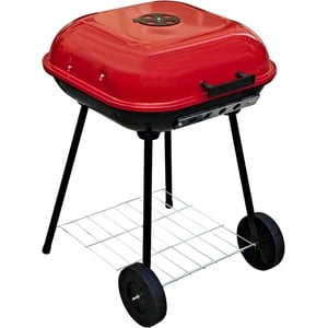 Gril à charbon Cuisiland de 18,5 po avec couvercle et roues, gril barbecue portable extérieur pour patio, jardin, camping, gril à charbon en fer pour hamburgers, steaks & grillades