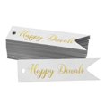 thumbnail image 1 of Inkdotpot Pack Of 100 Happy Diwali Favor Paper Tags Craft Real Gold Foil Hang Tags, 1 of 1